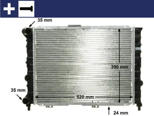 Kühler, Motorkühlung MAHLE CR 519 000S