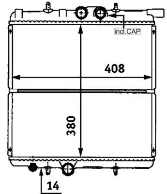 Kühler, Motorkühlung MAHLE CR 527 000S