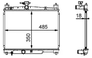 Kühler, Motorkühlung MAHLE CR 539 000S