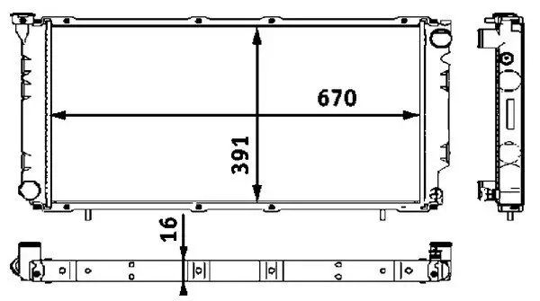 Kühler, Motorkühlung MAHLE CR 541 000S