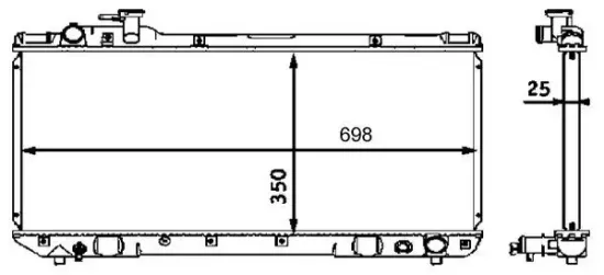 Kühler, Motorkühlung MAHLE CR 542 000S Bild Kühler, Motorkühlung MAHLE CR 542 000S