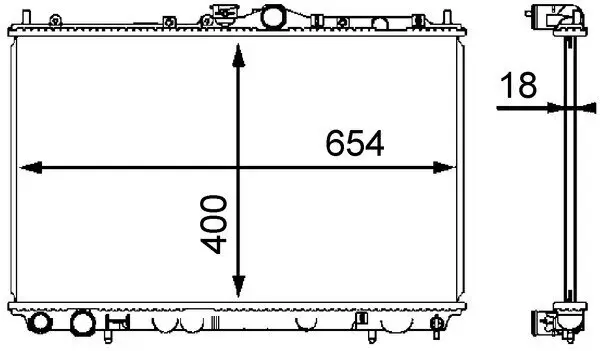 Kühler, Motorkühlung MAHLE CR 549 000S