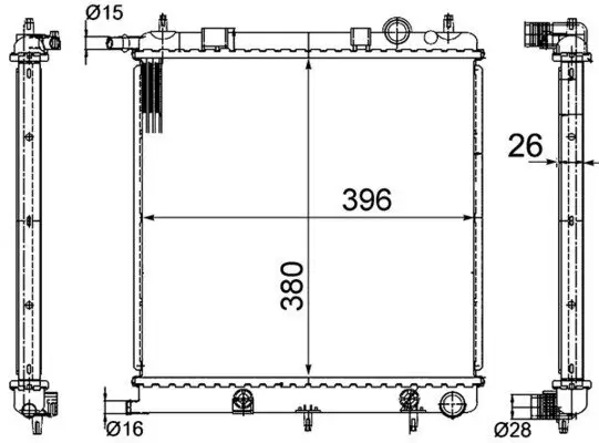 Kühler, Motorkühlung MAHLE CR 556 000S