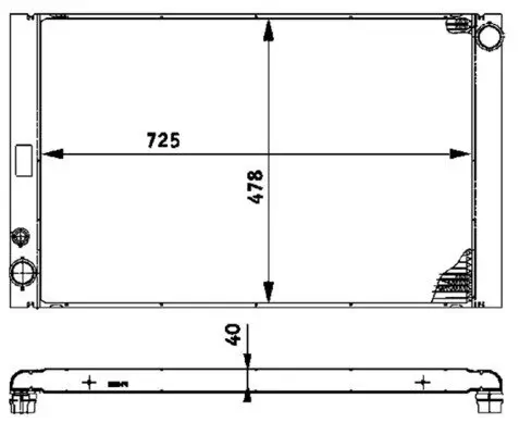 Kühler, Motorkühlung MAHLE CR 575 000P Bild Kühler, Motorkühlung MAHLE CR 575 000P