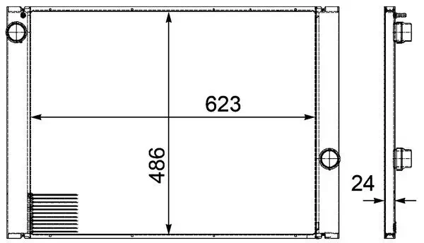 Kühler, Motorkühlung MAHLE CR 581 000P