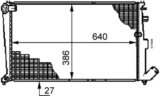 Kühler, Motorkühlung MAHLE CR 586 000S Bild Kühler, Motorkühlung MAHLE CR 586 000S