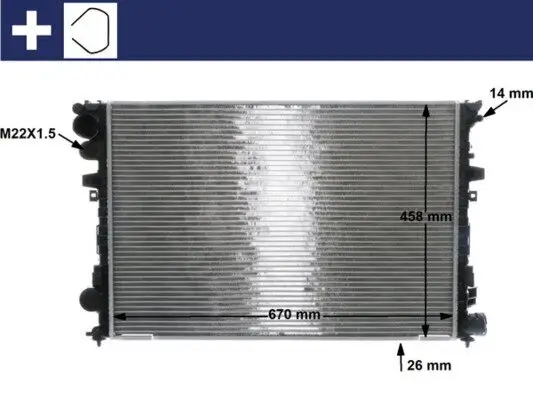 Kühler, Motorkühlung MAHLE CR 587 000S