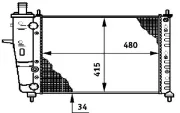 Kühler, Motorkühlung MAHLE CR 598 000S