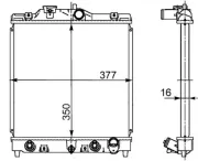 Kühler, Motorkühlung MAHLE CR 611 000S