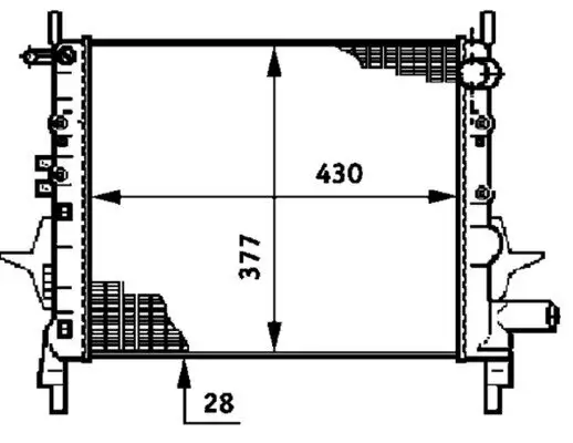 Kühler, Motorkühlung MAHLE CR 614 000P