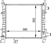 Kühler, Motorkühlung MAHLE CR 626 000S