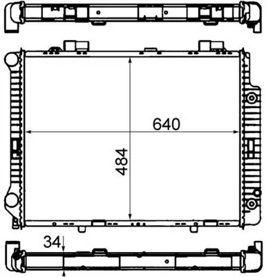 Kühler, Motorkühlung MAHLE CR 634 000S Bild Kühler, Motorkühlung MAHLE CR 634 000S