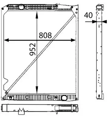 Kühler, Motorkühlung MAHLE CR 305 000S Bild Kühler, Motorkühlung MAHLE CR 305 000S