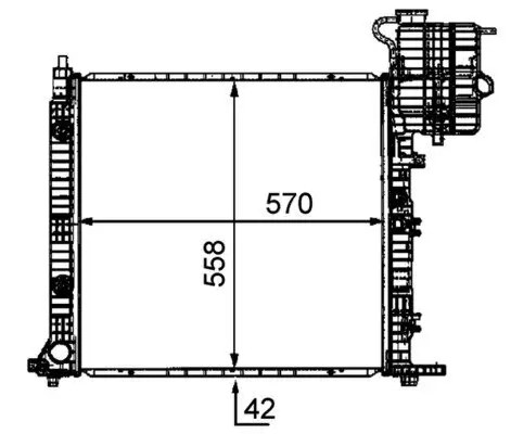 Kühler, Motorkühlung MAHLE CR 681 000P Bild Kühler, Motorkühlung MAHLE CR 681 000P