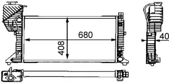 Kühler, Motorkühlung MAHLE CR 682 000S Bild Kühler, Motorkühlung MAHLE CR 682 000S