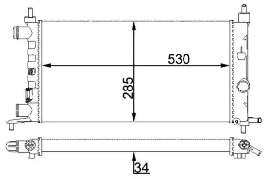 Kühler, Motorkühlung MAHLE CR 735 000S Bild Kühler, Motorkühlung MAHLE CR 735 000S