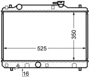 Kühler, Motorkühlung MAHLE CR 743 000S