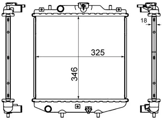 Kühler, Motorkühlung MAHLE CR 744 000S