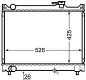 Kühler, Motorkühlung MAHLE CR 747 000S