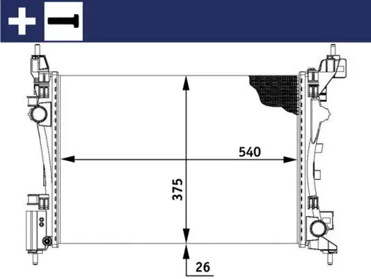 Kühler, Motorkühlung MAHLE CR 773 000S