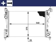 Kühler, Motorkühlung MAHLE CR 773 000S