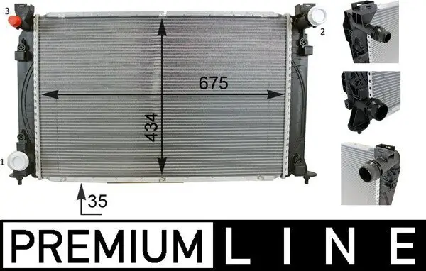 Kühler, Motorkühlung MAHLE CR 79 000P