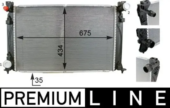 Kühler, Motorkühlung MAHLE CR 79 000P Bild Kühler, Motorkühlung MAHLE CR 79 000P