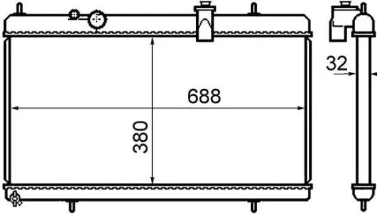 Kühler, Motorkühlung MAHLE CR 801 000S Bild Kühler, Motorkühlung MAHLE CR 801 000S