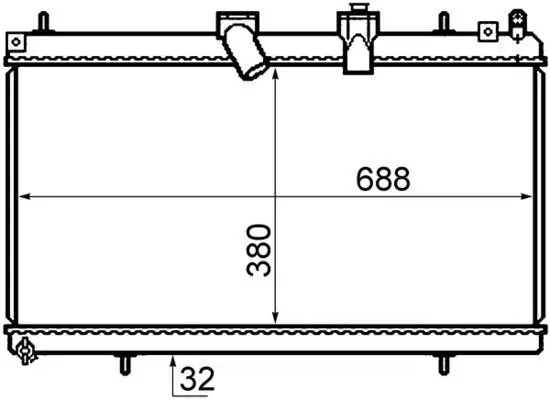 Kühler, Motorkühlung MAHLE CR 802 000S