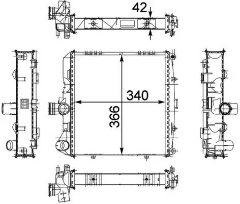 Kühler, Motorkühlung MAHLE CR 817 000P Bild Kühler, Motorkühlung MAHLE CR 817 000P