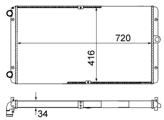 Kühler, Motorkühlung MAHLE CR 829 000S Bild Kühler, Motorkühlung MAHLE CR 829 000S