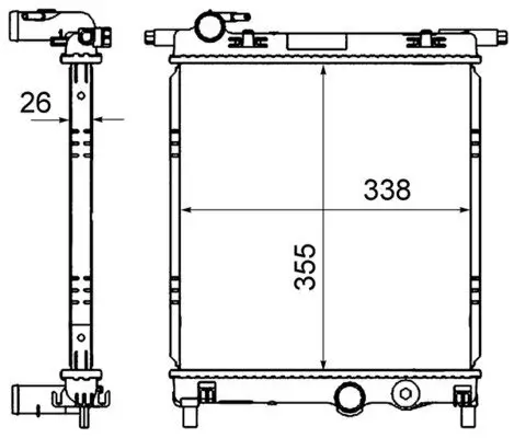 Kühler, Motorkühlung MAHLE CR 831 000S