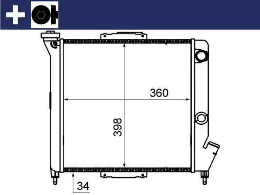 Kühler, Motorkühlung MAHLE CR 832 000S Bild Kühler, Motorkühlung MAHLE CR 832 000S