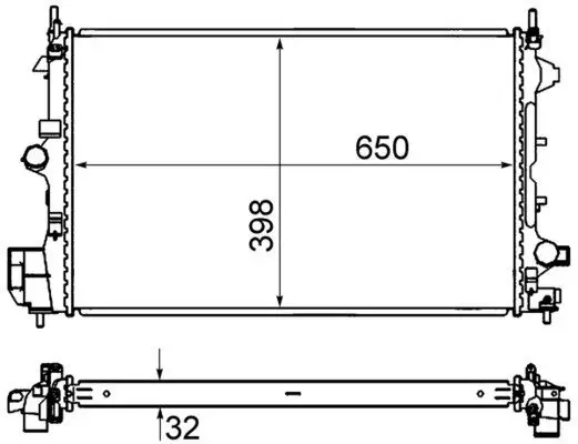 Kühler, Motorkühlung MAHLE CR 386 000P Bild Kühler, Motorkühlung MAHLE CR 386 000P
