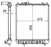 Kühler, Motorkühlung MAHLE CR 836 000S