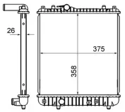 Kühler, Motorkühlung MAHLE CR 837 000S