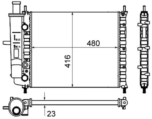 Kühler, Motorkühlung MAHLE CR 838 000S