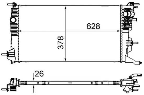 Kühler, Motorkühlung MAHLE CR 840 000S Bild Kühler, Motorkühlung MAHLE CR 840 000S