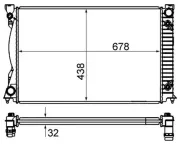 Kühler, Motorkühlung MAHLE CR 842 000S