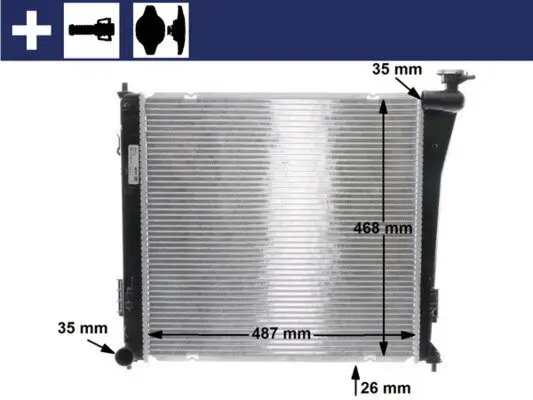Kühler, Motorkühlung MAHLE CR 848 000S Bild Kühler, Motorkühlung MAHLE CR 848 000S