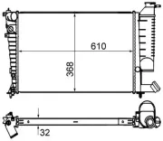 Kühler, Motorkühlung MAHLE CR 849 000S