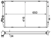 Kühler, Motorkühlung MAHLE CR 854 000S