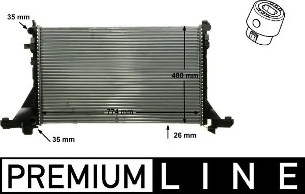 Kühler, Motorkühlung MAHLE CR 866 000P