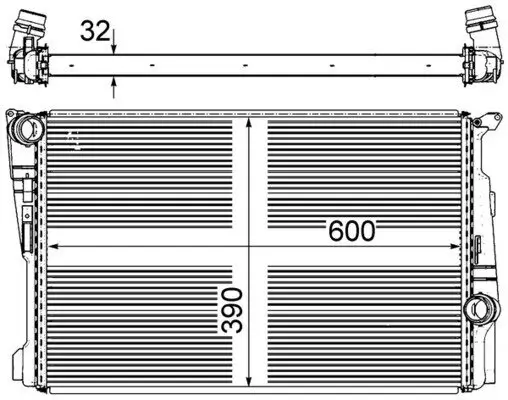 Kühler, Motorkühlung MAHLE CR 876 000P