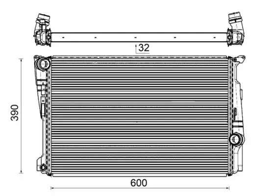 Kühler, Motorkühlung MAHLE CR 877 000P