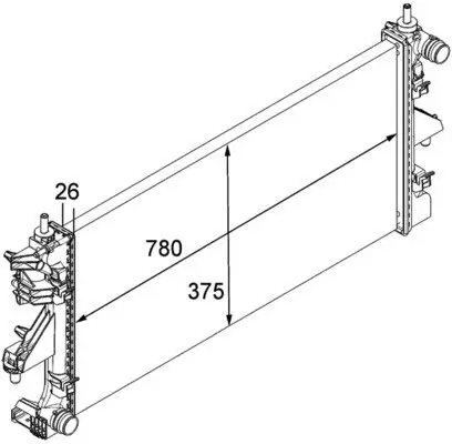 Kühler, Motorkühlung MAHLE CR 880 000P Bild Kühler, Motorkühlung MAHLE CR 880 000P