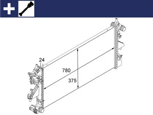 Kühler, Motorkühlung MAHLE CR 881 000S