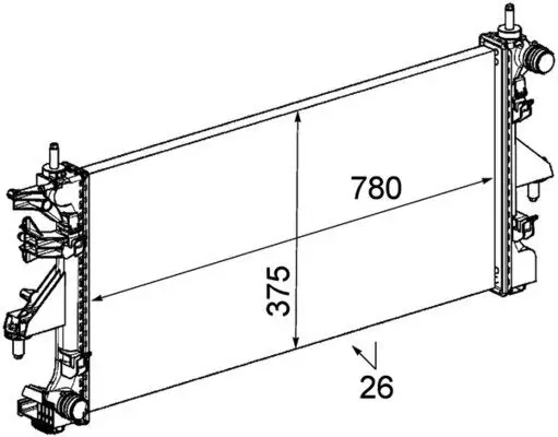 Kühler, Motorkühlung MAHLE CR 885 000P Bild Kühler, Motorkühlung MAHLE CR 885 000P
