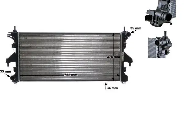 Kühler, Motorkühlung MAHLE CR 886 000S