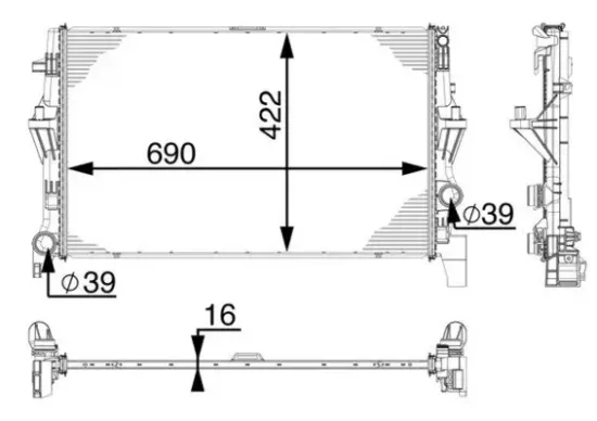 Kühler, Motorkühlung MAHLE CR 902 000P Bild Kühler, Motorkühlung MAHLE CR 902 000P